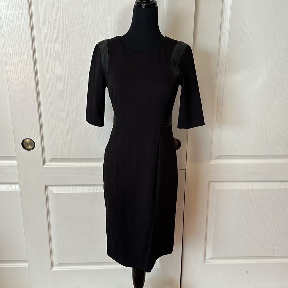 REBECCA TAYLOR STRUCTURED FANCY BUSINESS LITTLE BLACK DRESS